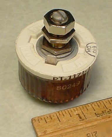 Memcor .5 ohm 7.07 amp rheostat locking shaft nos