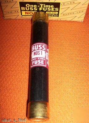 New 9 bussmann nos 1 amp fuse warranty NOS1 buss