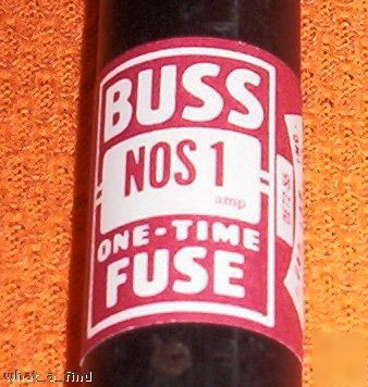 New 9 bussmann nos 1 amp fuse warranty NOS1 buss