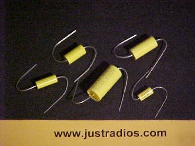 .001UF at 630V tubular axial film capacitors : qty=33 