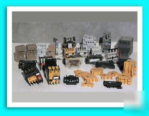 Large lot of allen bradley a-b relays sockets & more