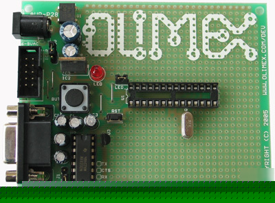 Atmel avr prototyping board - 28 terminal 