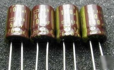 10 x ncc ash 100UF 50V nos capacitor