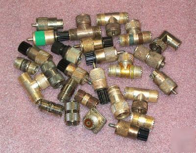 27 piecs type uhf connectors / adapters assortment rf