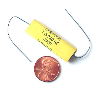 Axial film capacitors ~ 1.0UF 220VAC 20% (15)