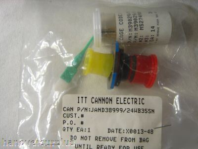 New D38999/24WB35SN lot of 3 mil spec circular conn - -