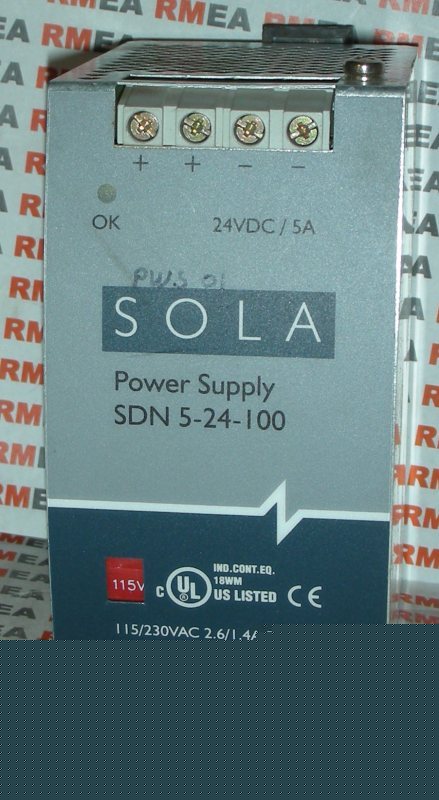 Sola power supply SDN5-24-100 24VDC 5A 115/230VAC