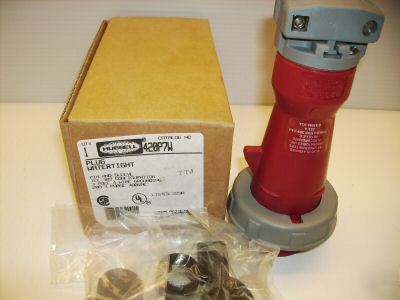 Hubbell watertight pin & sleeve plug HBL420P7W 420P7W 