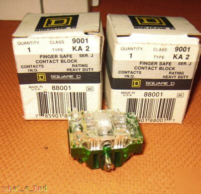 New lot 2 square d 9001 ka-2 contact block 9001KA2 