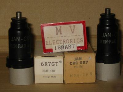 2 tubes 6R7 metal ken-rad nos - valvole rÃ¶hren 