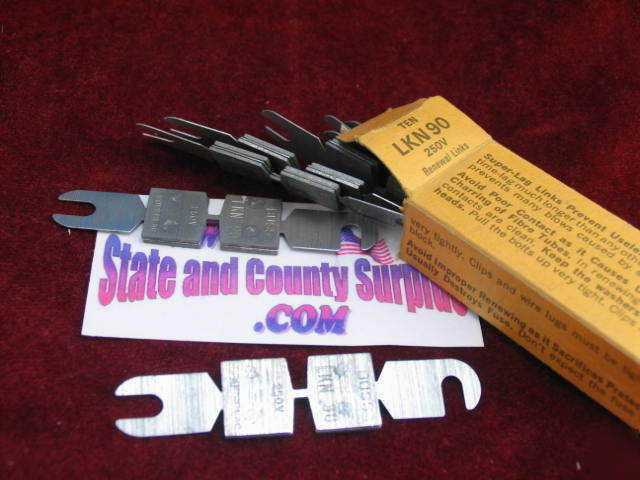 New (10) LKN90 re able link 250V super lag buss