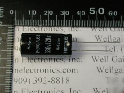 New rubycon strobe photo flash capacitor 120UF 330V 