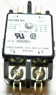 New siemens 45EG20AJ definite purpose contactor w coil 