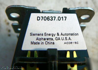 New siemens 45EG20AJ definite purpose contactor w coil 