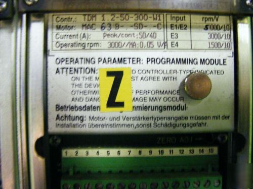 Indramat cnc system & servo controler, drive TDM1 TDM2