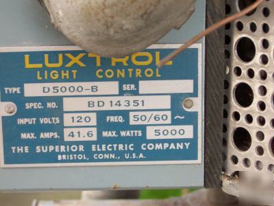 Luxtrol variac lighting controller
