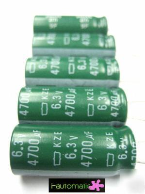 Nippon 6.3V 4700UF kze esr motherboard capacitor x 2PCS