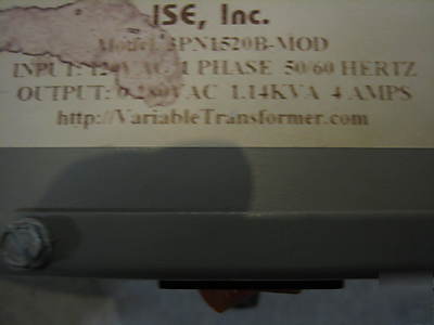 Statco variable auto transformer model 3PN1520B-mod
