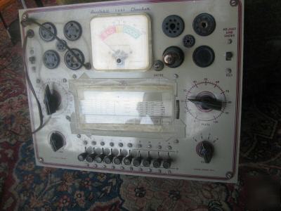 Heathkit tc-1 tube tester, with adapter and manuals