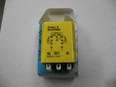 Potter & brumfield cuf-41-70120 time delay relay - nos
