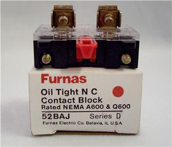  furnas elec. 52BAJ oil tight contact block series d