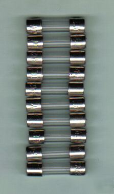 10 x 15A ,quick blow glass fuse 32MM,100MA TO20A also
