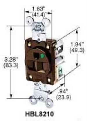 Hubbell IG8310 hospital grade single recepticle