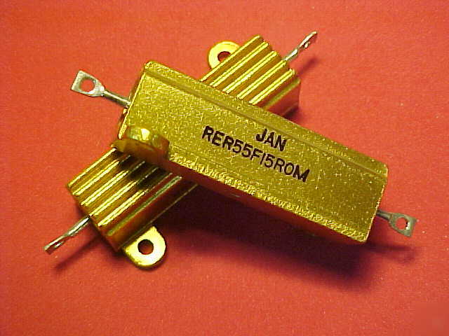 2PC resistor 15 ohm 1% 30W aluminum body RER55F15ROM