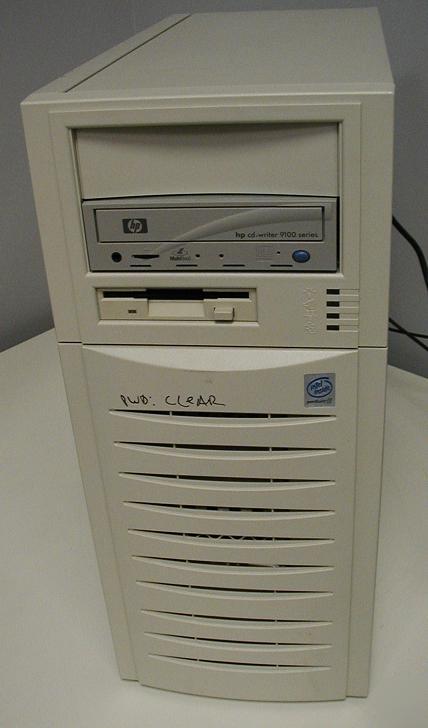 Used hp pentium iii tower pc with scsi drive array 