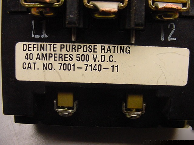5) joslyn clark contactors 40AMPS 500VDC 110-120V coils