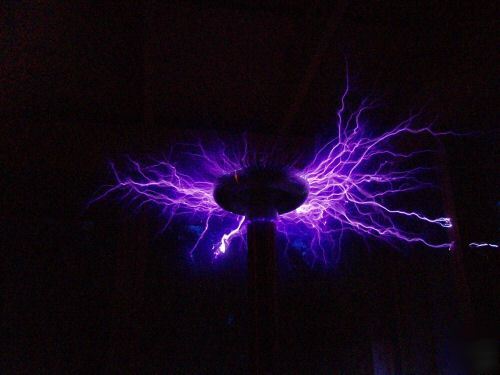 Tesla coil secondary w/ 8 inch stainless steel sphere 