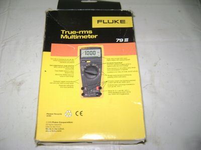 Fluke 79 iii true rms multimeter w/ leads no 