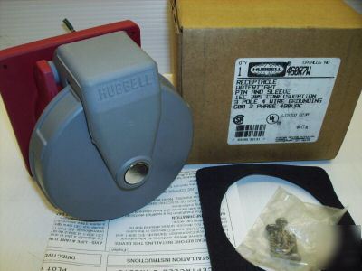 Hubbell watertight receptacle HBL460R7W 460R7W 60 amp
