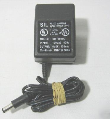 New power adapter dc 6V 450MA center positive see pic