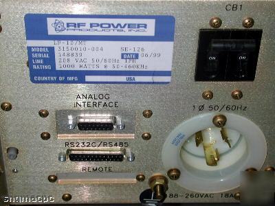 New rfpp lf-10/mt variable freq generator,1KW psu, 