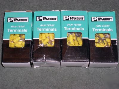 200 panduit #10 awg yellow fork terminals PV10-10LF-l