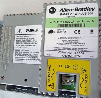 Allen bradley panelview plus 2711P-B6M20A a 2711PB6M20A