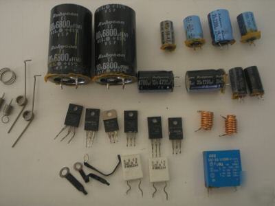 Electric parts resistors capacitors + other