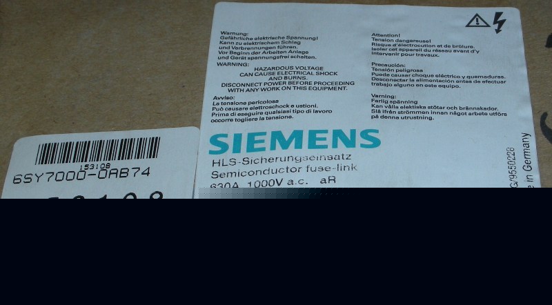 Siemens 3NE3336 seimiconductor fuse link 630A 1000V 3@ 