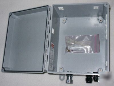 Hoffman electrical fiberglass enclosure box 10 x 8 x 6