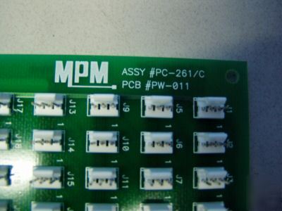 New mpm assy phdb board pc-261/c pcb # pw-011 - 