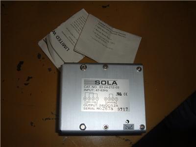 New sola power supply 83-24-212-03