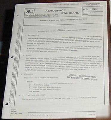 Sae aerospace wire and cables methods of testing