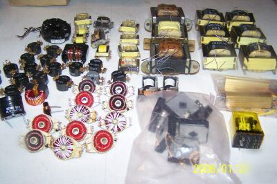 Large lot of components