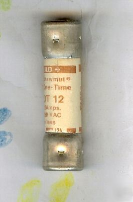 New gould shawmut OT12 one time fuse ot 12 amps