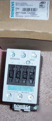 Siemens 3RT1035-1AK60 30 hp 480V contactor 120V coil