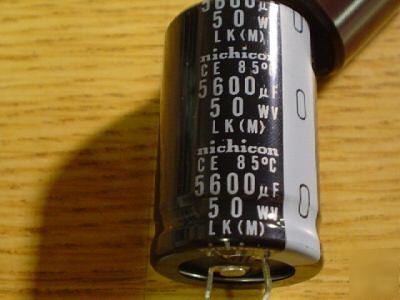 New 100 nichicon 50V 5600UF snap-in capacitor 