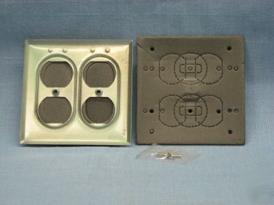 Square d flush device 2 gang snap cover 3223-2V-p 76732