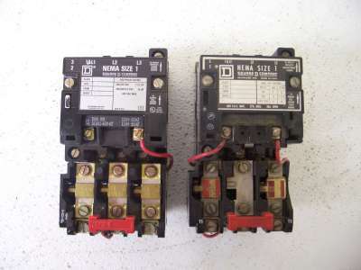 Squared 8536 scg-3+SC0-3 size 1 motor starter lot of 2