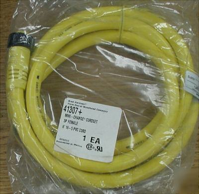 Woodhead#41307+ 16GUAGE 6FT cable, 5PIN female